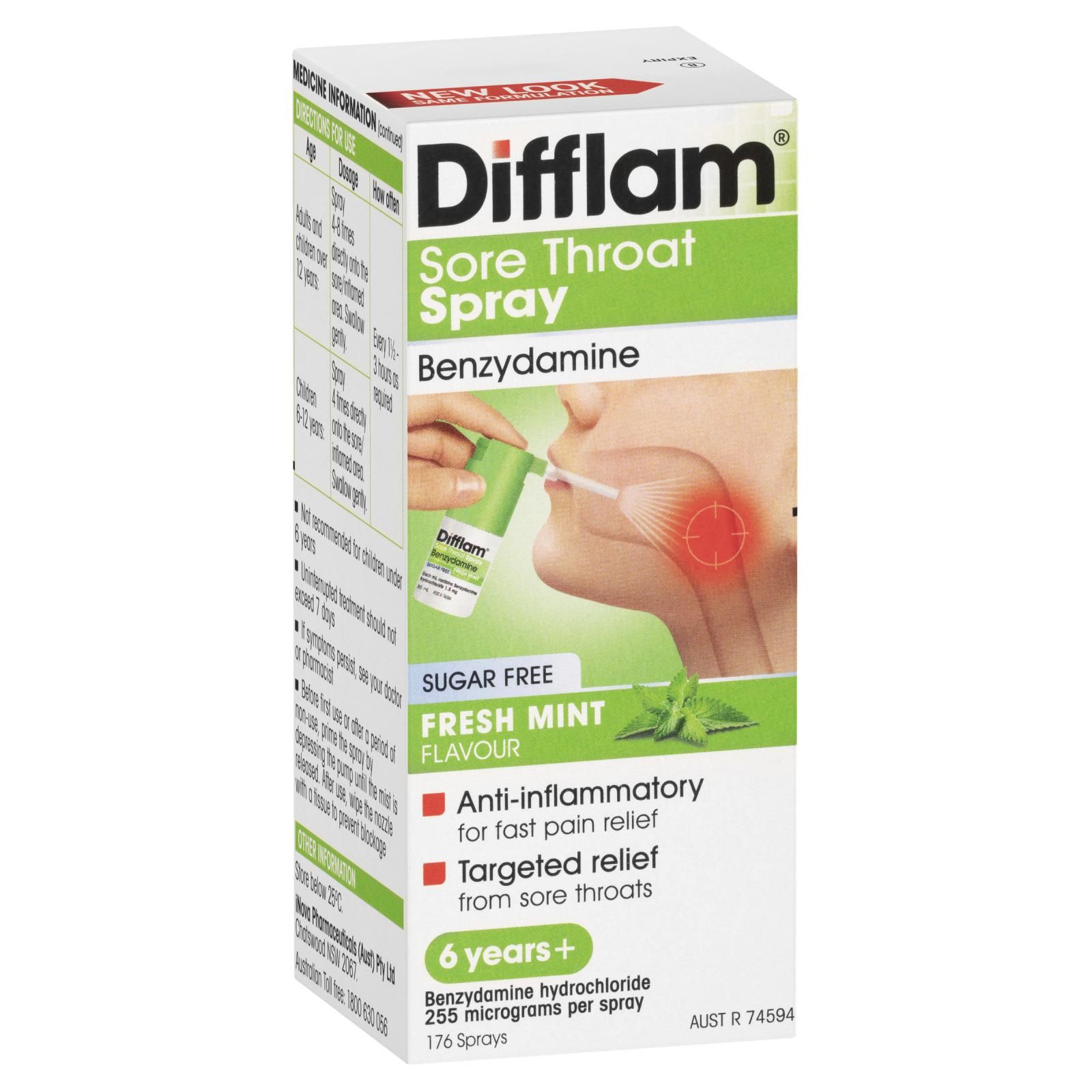 Difflam Sore Throat Spray 176 Sprays 30ml - Cutprice Online
