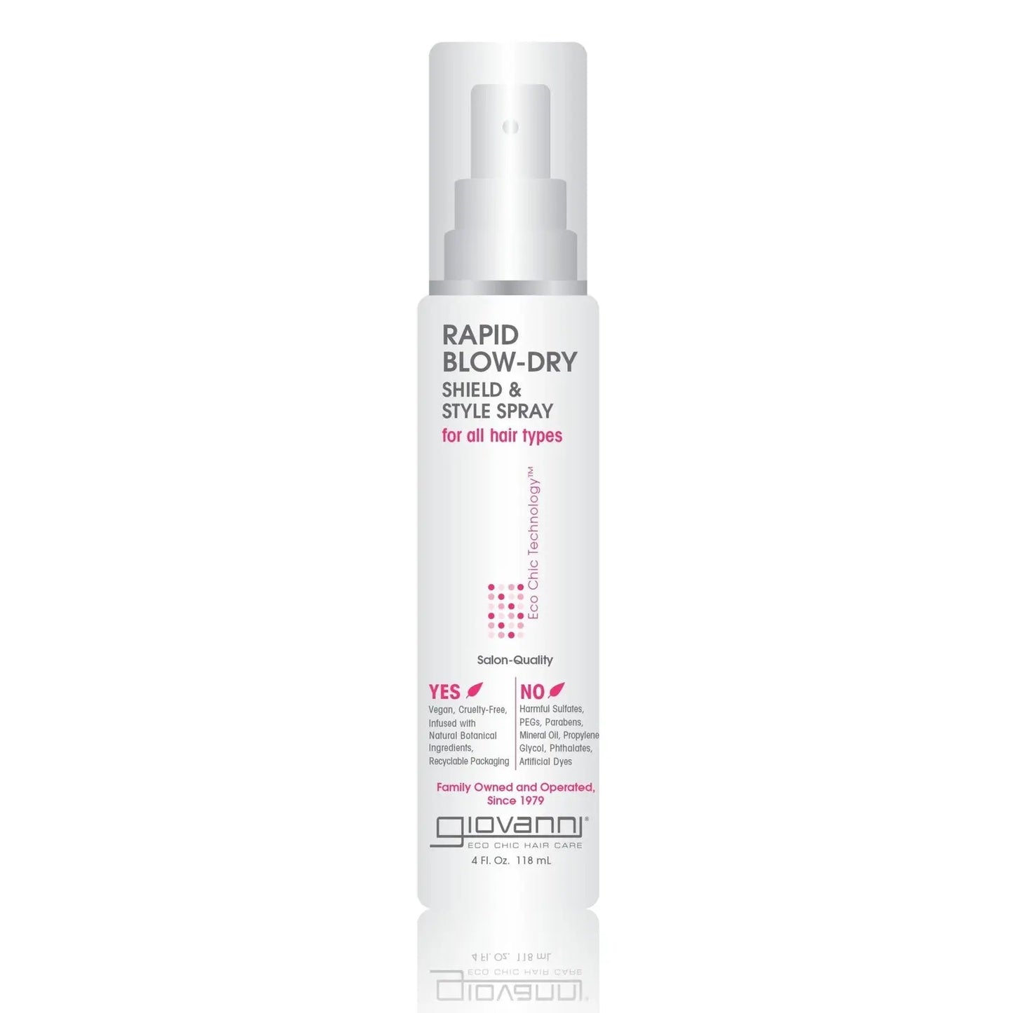 GIOVANNI Hair Shield & Style Spray Rapid Blow-Dry 118ml GIOVANNI