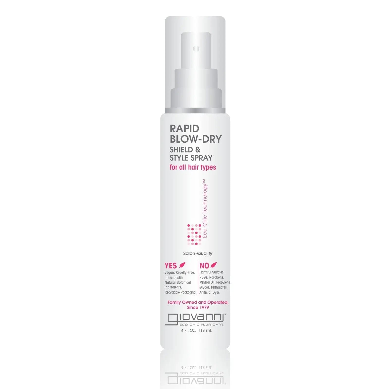 GIOVANNI Hair Shield & Style Spray Rapid Blow-Dry 118ml GIOVANNI