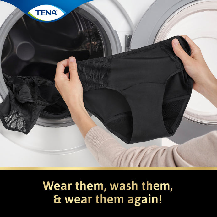 Tena Washable Absorbent Underwear Classic Black 18-20 1 Pack