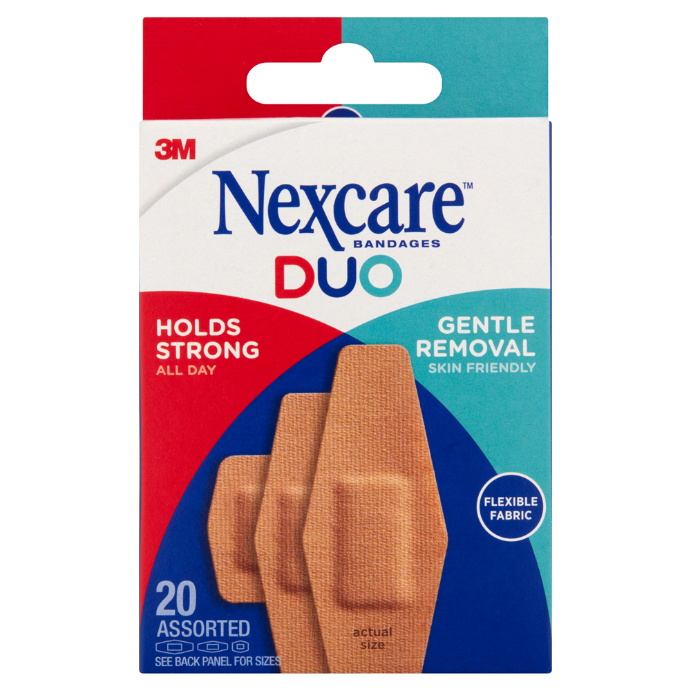 Nexcare Duo Fabric Assorted Strip 20pk