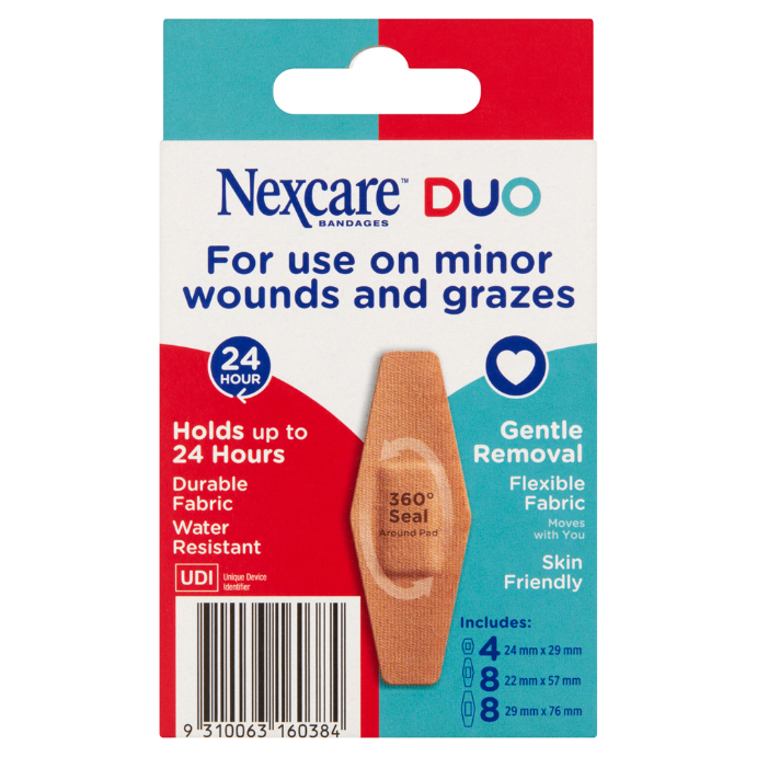 Nexcare Duo Fabric Assorted Strip 20pk