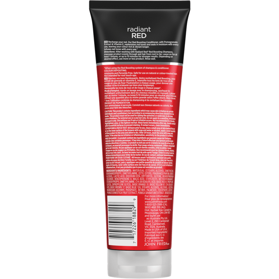 John Frieda Radiant Red Color Boosting Conditioner 250ml - Cutprice Online
