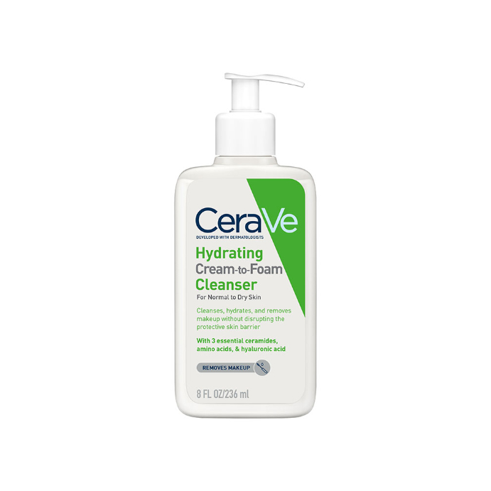 CeraVe Hydrating Cream-to-Foam Cleanser 236mL
