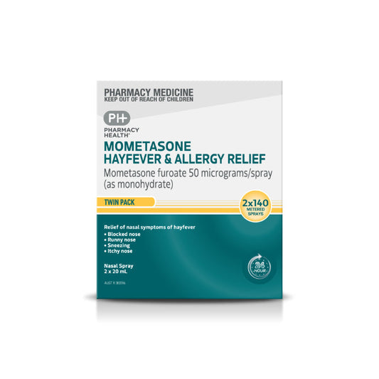 Pharmacy Health Mometsone Allergy Relief Spray 140 Twin 2 Pack Generic for Nasonex