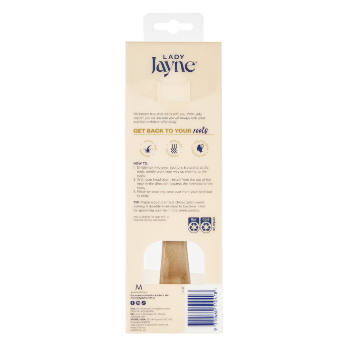 Lady Jayne Paddle Brush (Wooden)