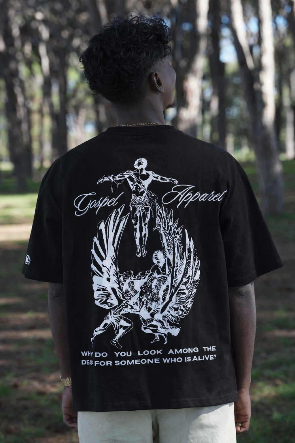 GOSPEL APPAREL - BLACK GRAVE TO GLORY BOXY T-SHIRT
