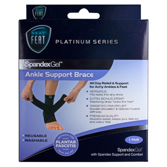 Neat Feat Spandex Gel Ankle Brace Medium 1 Pair