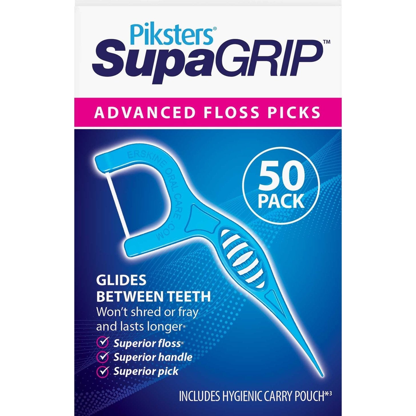 PIKSTERS SUPA GRIP FLOSS PICKS 50 - Cutprice Online