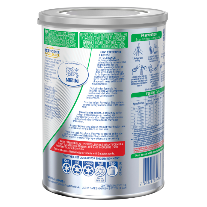 Nestle Nan Expert Pro Lactose Intolerance Formula 400g