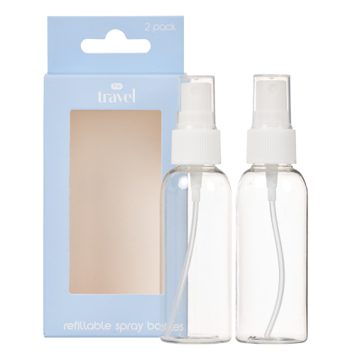 Pharmacy Health Refillable Spray Bottles 2 Pack