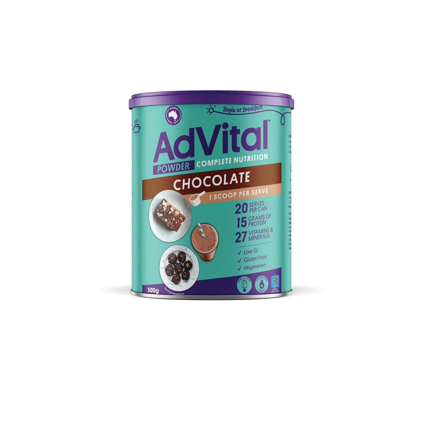 AdVital Nutritionally Complete Chocolate Powder 500g