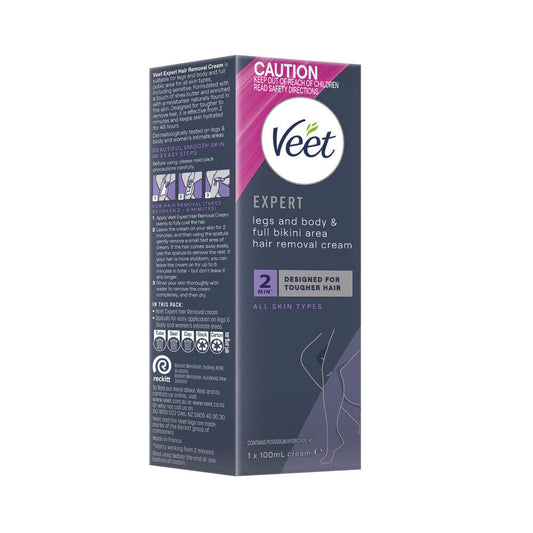 Veet Expert Legs and Body & Full Bikini Hair Removal Cream 100mL - Cutprice Online