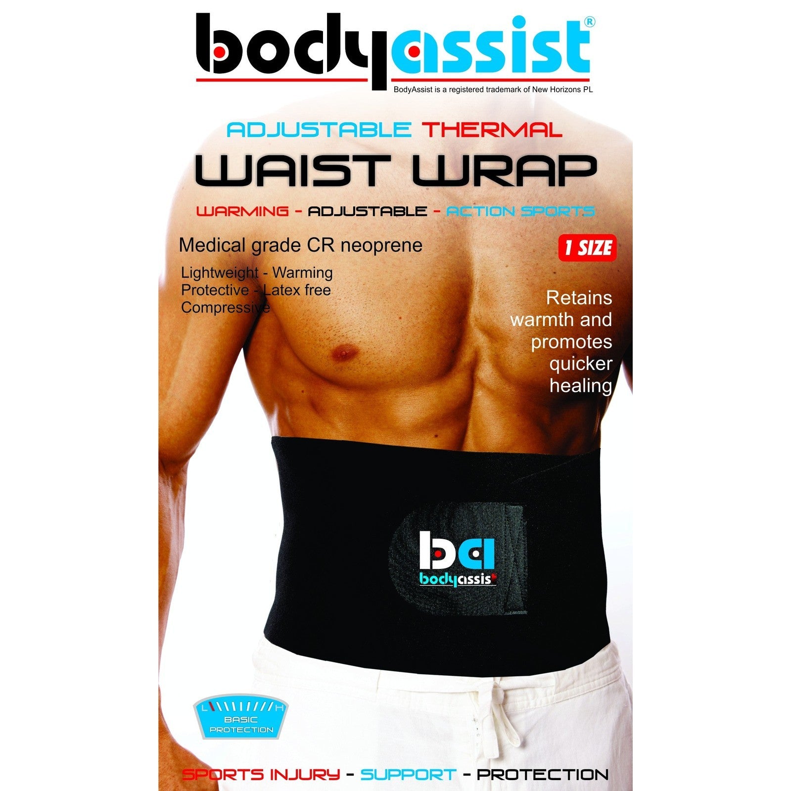 Body Assist Thermal Waist Belt Wrap - One Size - Cutprice Online