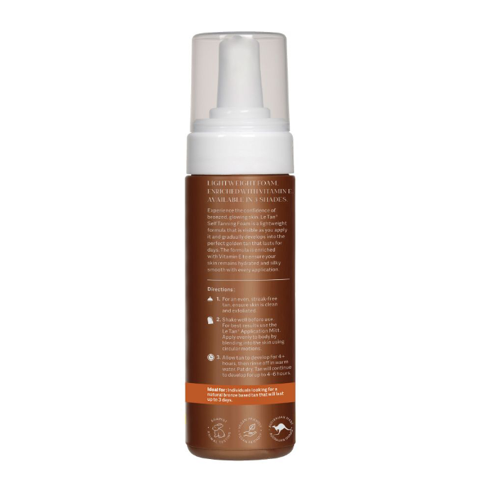 LeTan Classic Tan Self Tanning Foam Medium Dark 180ML
