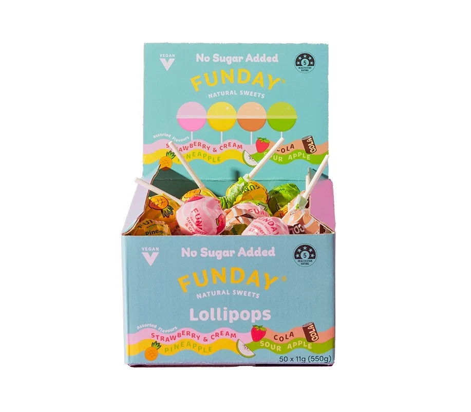 FUNDAY Lollipops 11g Assorted Box of 50