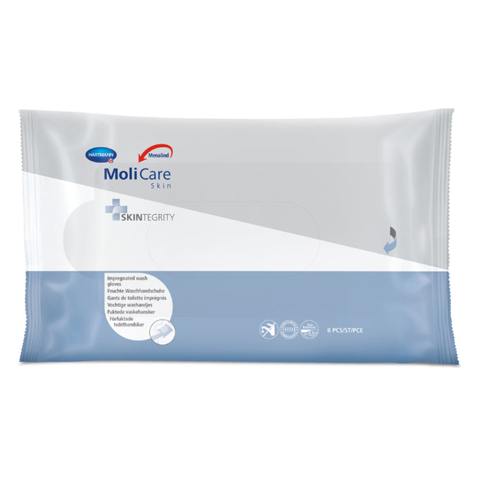 Molicare Skin Wash Gloves 8 Pack