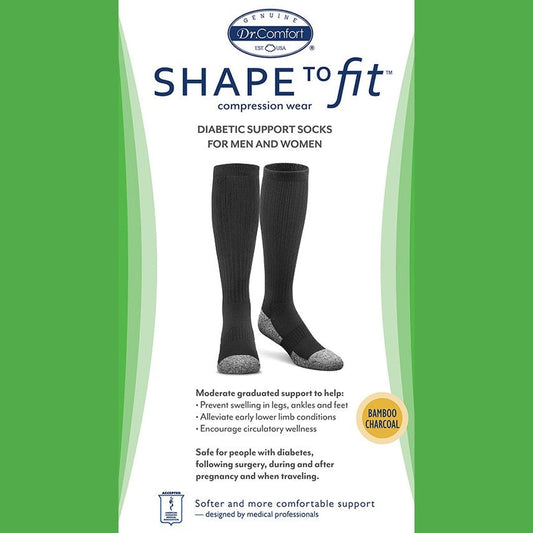 Dr.Comfort 15-20 mmHg Compression Diabetic Support Socks black - MEDIUM