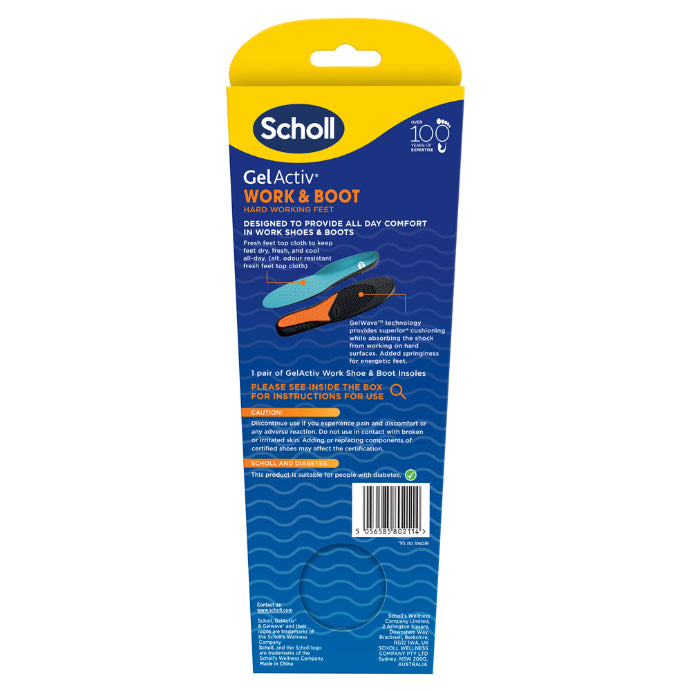 Scholl Gelactiv Insole Work & Boot Large 1 Pair