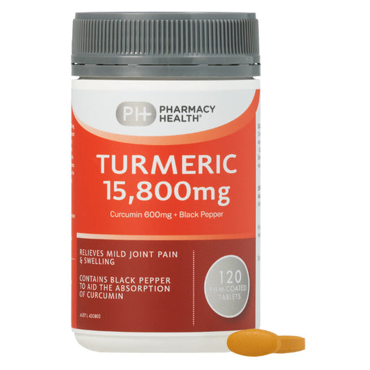Pharmacy Health Turmeric 15800mg 120 Tablets