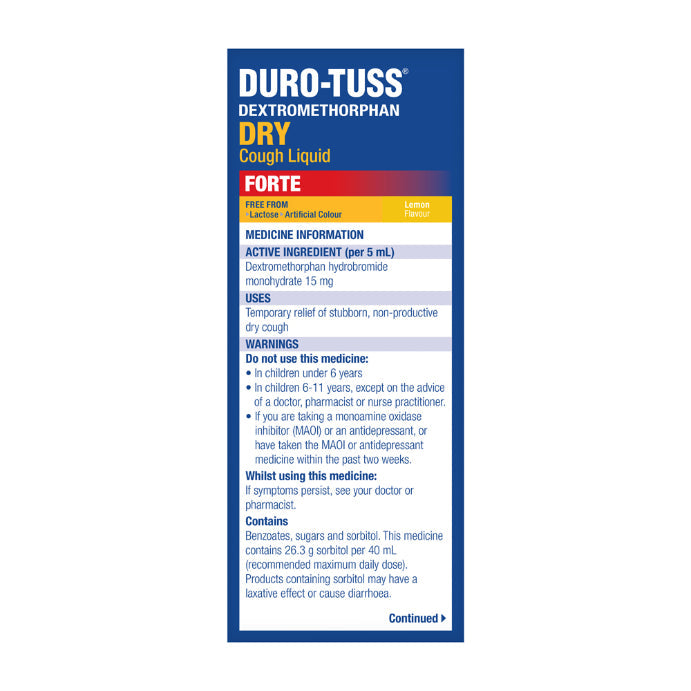 Duro-Tuss Relief Dry Forte Liquid 200mL - Cutprice Online