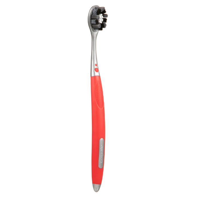 Colgate Optic White Pro Series Toothbrush With Soft Charcoal Spiral Bristles 2 Pack