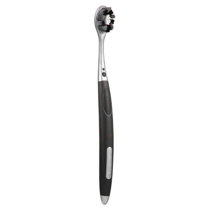 Colgate Optic White Pro Series Toothbrush With Soft Charcoal Spiral Bristles 2 Pack