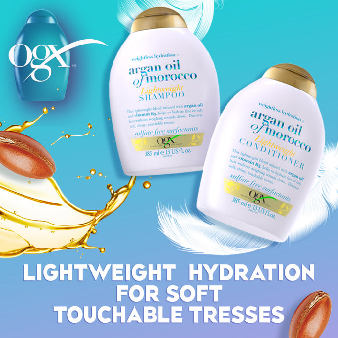 Ogx Argan Oil of Morocco Lightweight Shampoo 385ml
