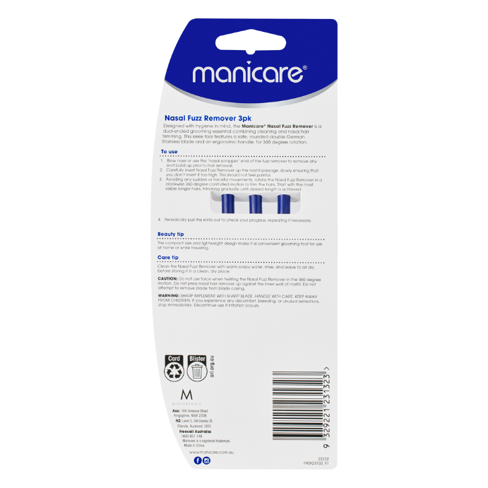 Manicare Nasal Fuzz Remover 3 pk