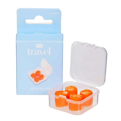 Pharmacy Health Silicone Earplugs With Case 2 Pairs