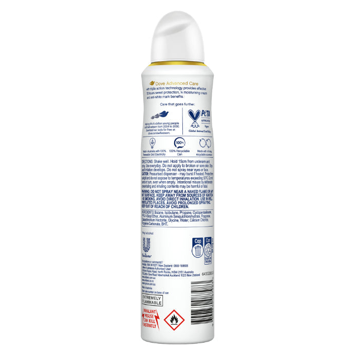 Dove Advanced Antiperspirant Aerosol Invisible Dry 250ml