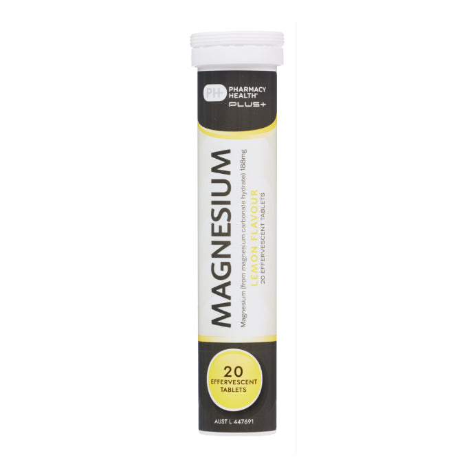 Pharmacy Health Plus Magnesium 20 Effervescent Tablets