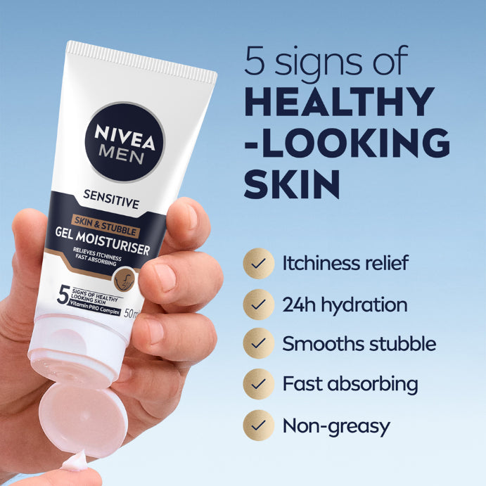 Nivea Men Sensitive Skin & Stubble Gel Moisturiser 50ml