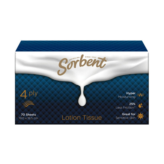 Sorbent Facial Tissue Lotion 4Ply 70 Pack