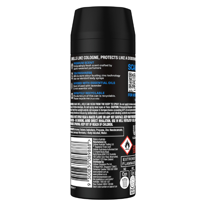 Lynx Deo Aerosl Blue Lavender 150ml