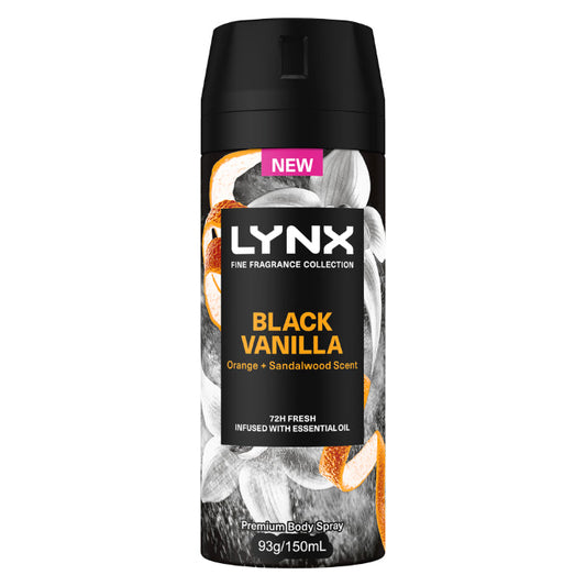 Lynx Fine Fragrance Body Spray Black Vanilla 150ml