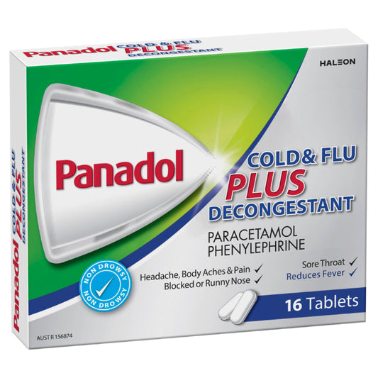 Panadol Cap Cold Flu & Decongestion 500mg 16 Pack - Cutprice Online