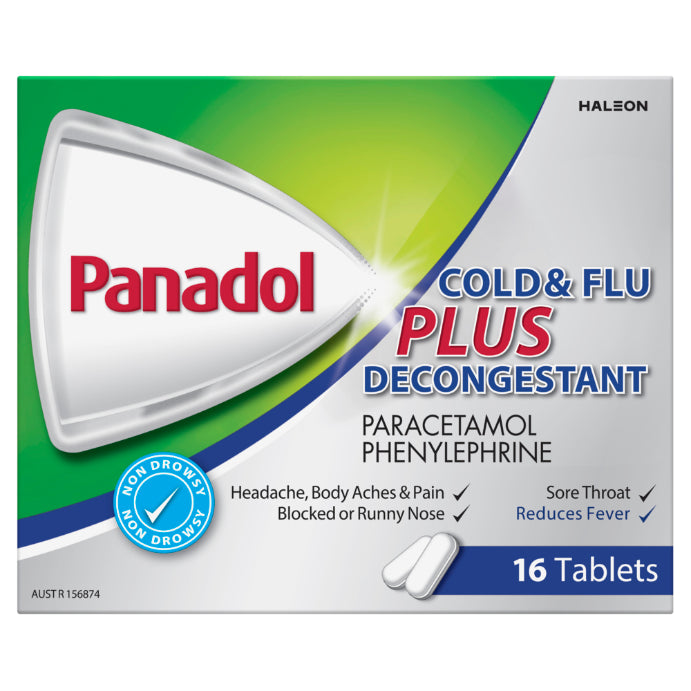 Panadol Cap Cold Flu & Decongestion 500mg 16 Pack - Cutprice Online