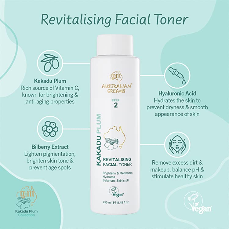 Australian Creams Kakadu Plum Revitalising Facial Toner 250ml Australian Creams MkII