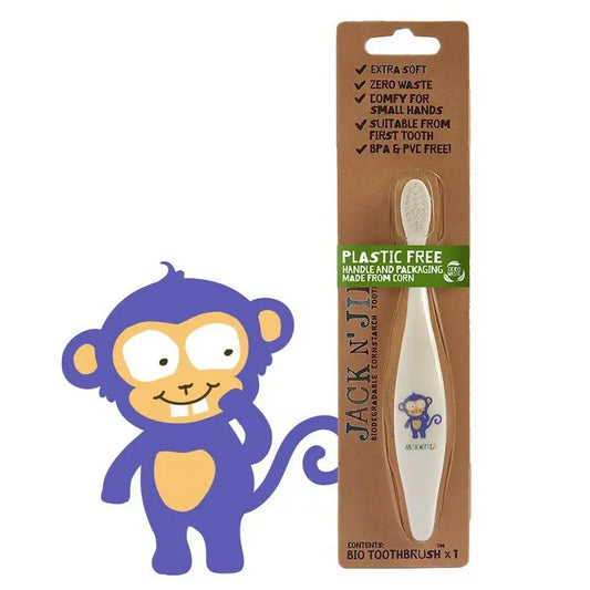 JACK N' JILL Toothbrush (Children) Monkey - Biodegradable 1 JACK N' JILL