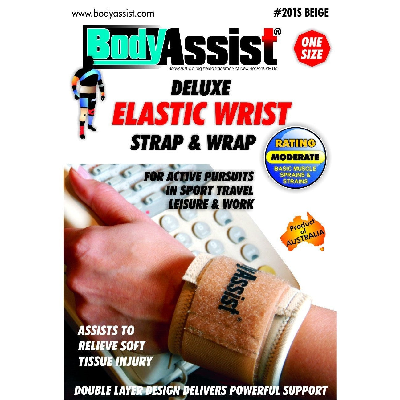 Body Assist Deluxe Elastic Wrist Strap & Wrap - Cutprice Online
