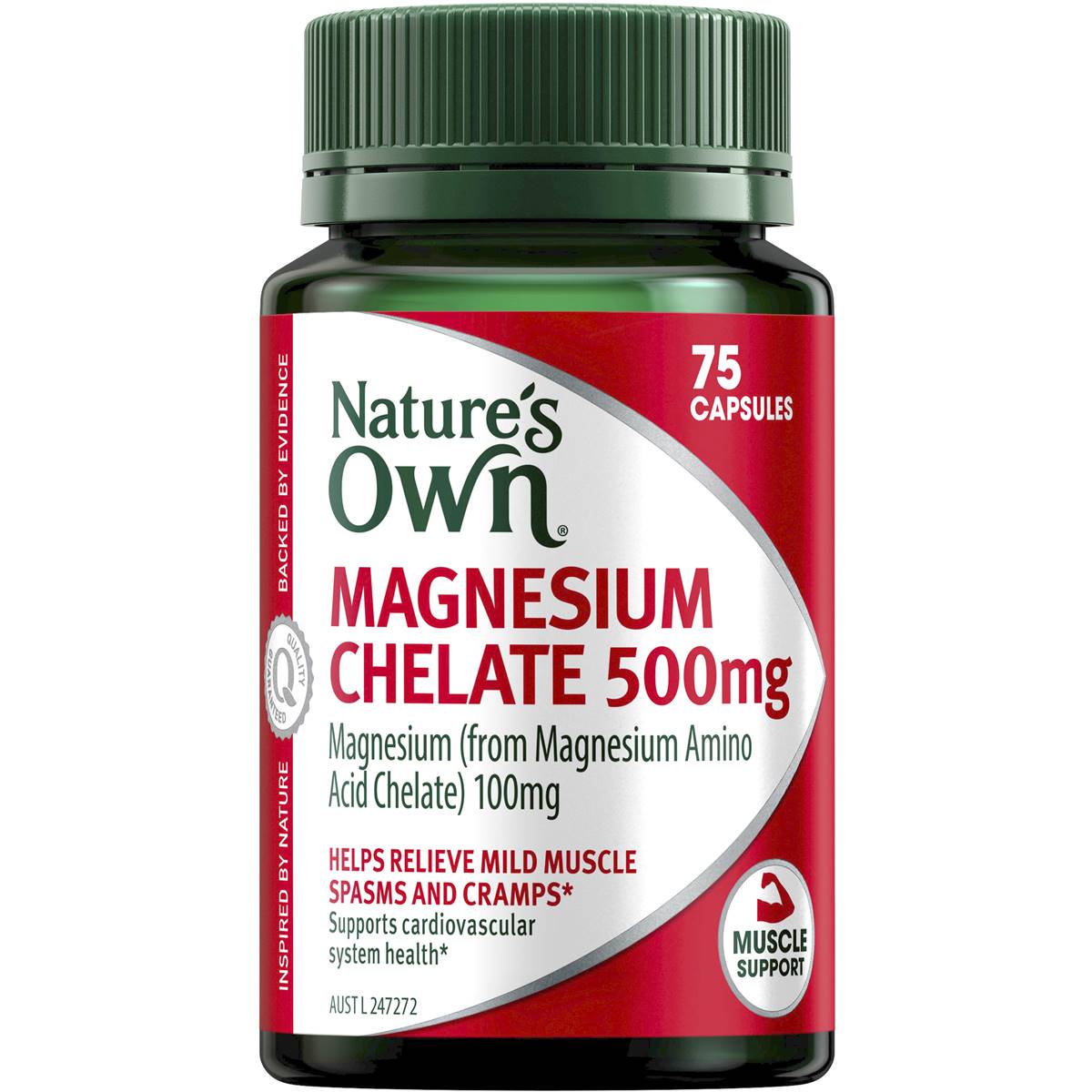 Nature's Own Magnesium Chelate 500mg 75 Capsules - Cutprice Online