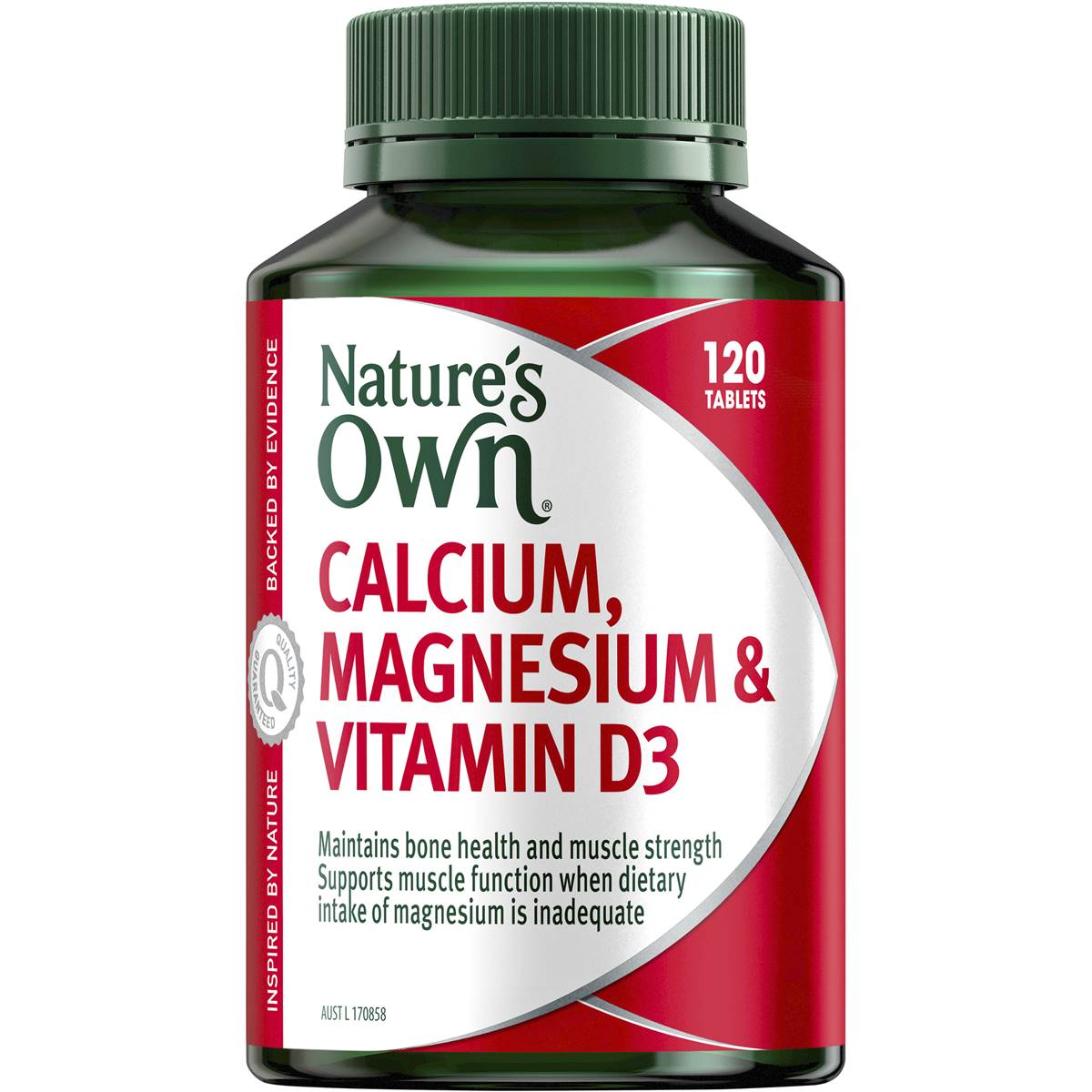 Nature's Own Calcium & Magnesium With Vitamin D3 120 Tablets - Cutprice Online