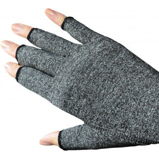 Body Assist Soft Compression Arthritis Gloves Grey (Pair) - Cutprice Online