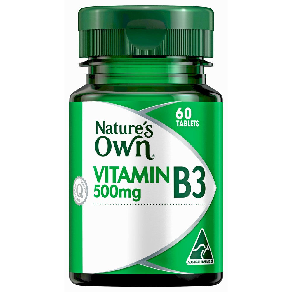 Nature's Own Vitamin B3 500mg 60 Tablets - Cutprice Online