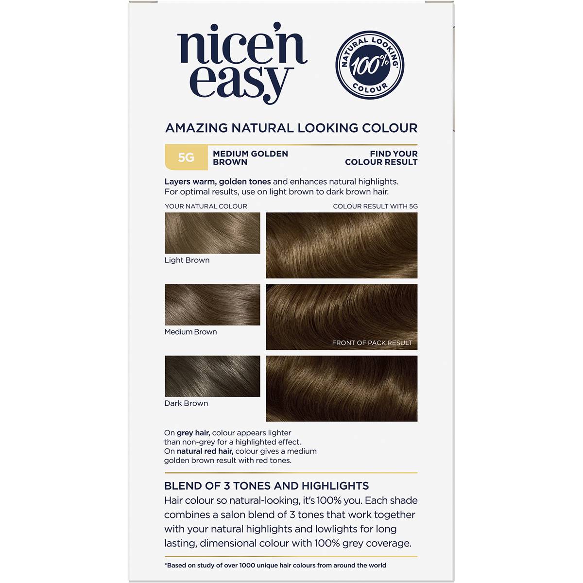 Clairol Nice & Easy 5G Medium Golden Brown Hair Colour - Cutprice Online