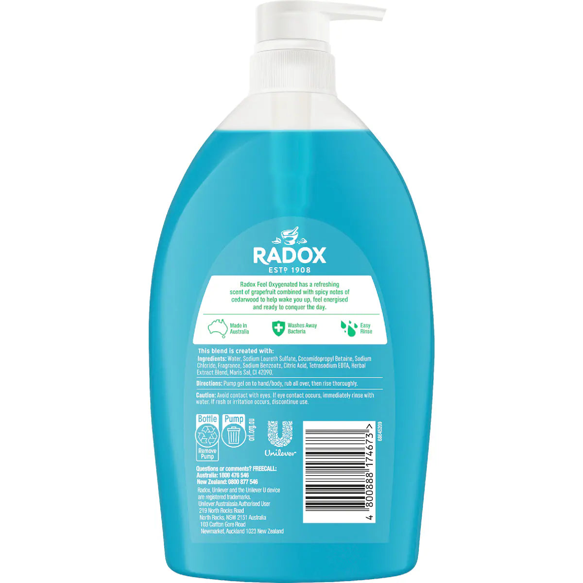 Radox Body Wash Feel Oxygenated 1 Litre
