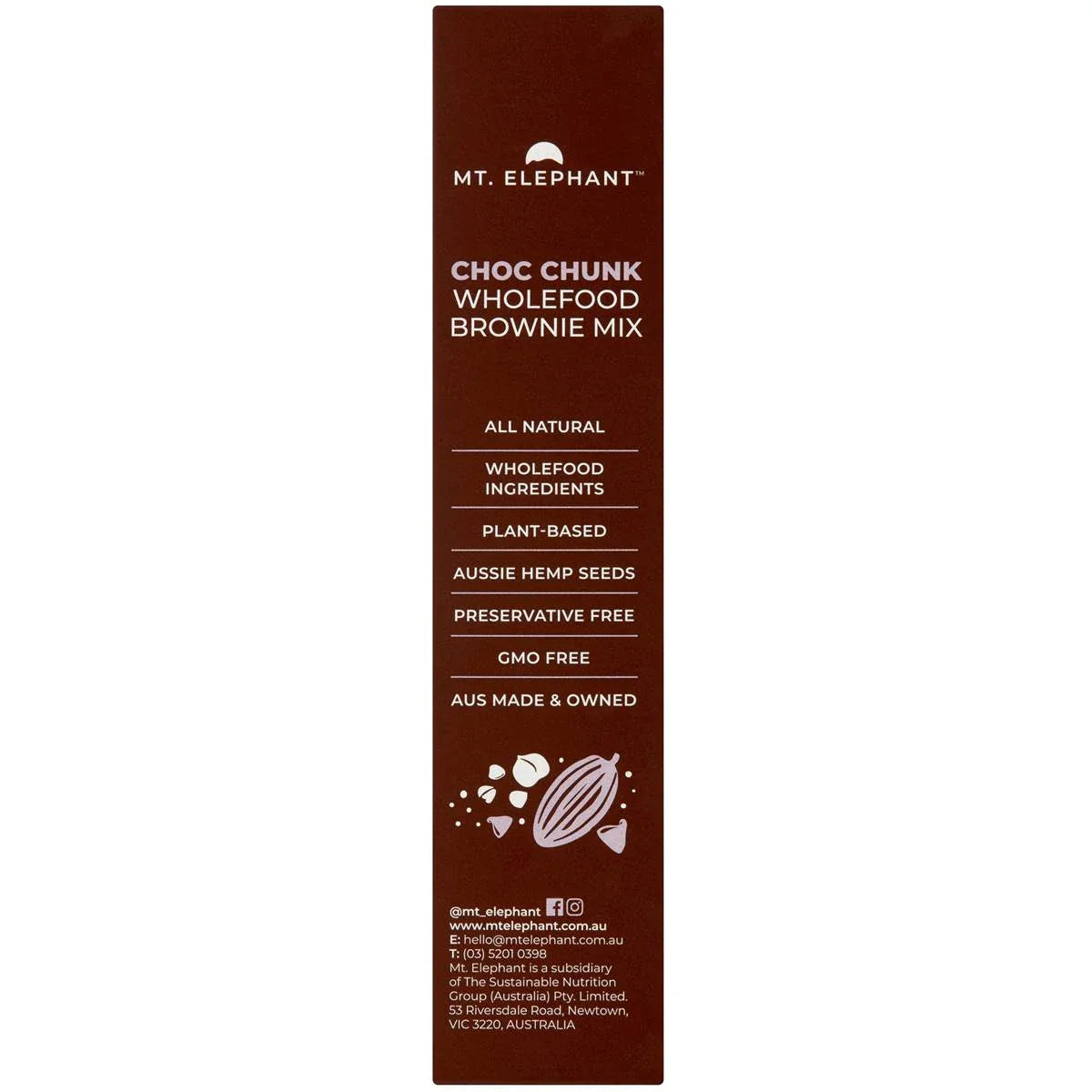 MT. ELEPHANT Wholefood Brownie Mix Choc Chunk 350g - Cutprice Online