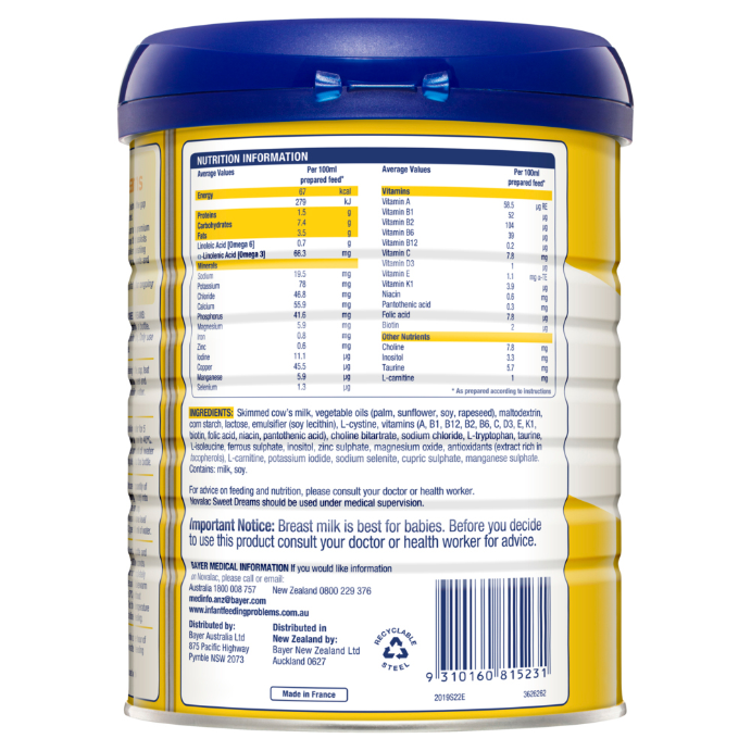 Novalac Sweet Dreams Premium Infant Formula 0-12 Months 800g