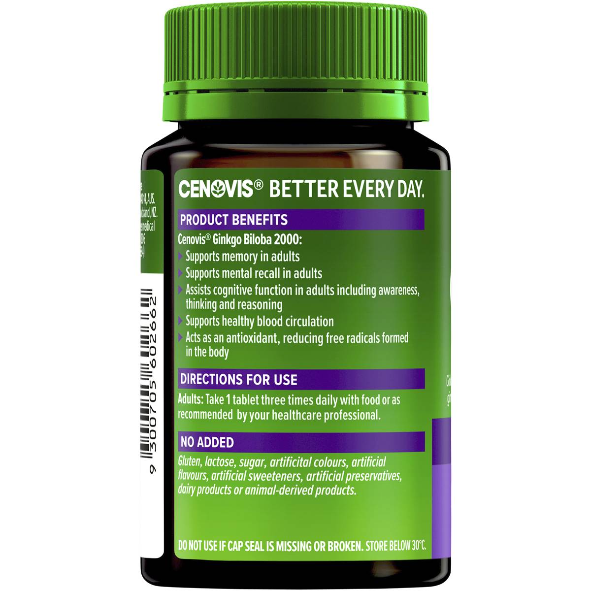 Cenovis Ginkgo Biloba 2000 100 Tablets - Cutprice Online